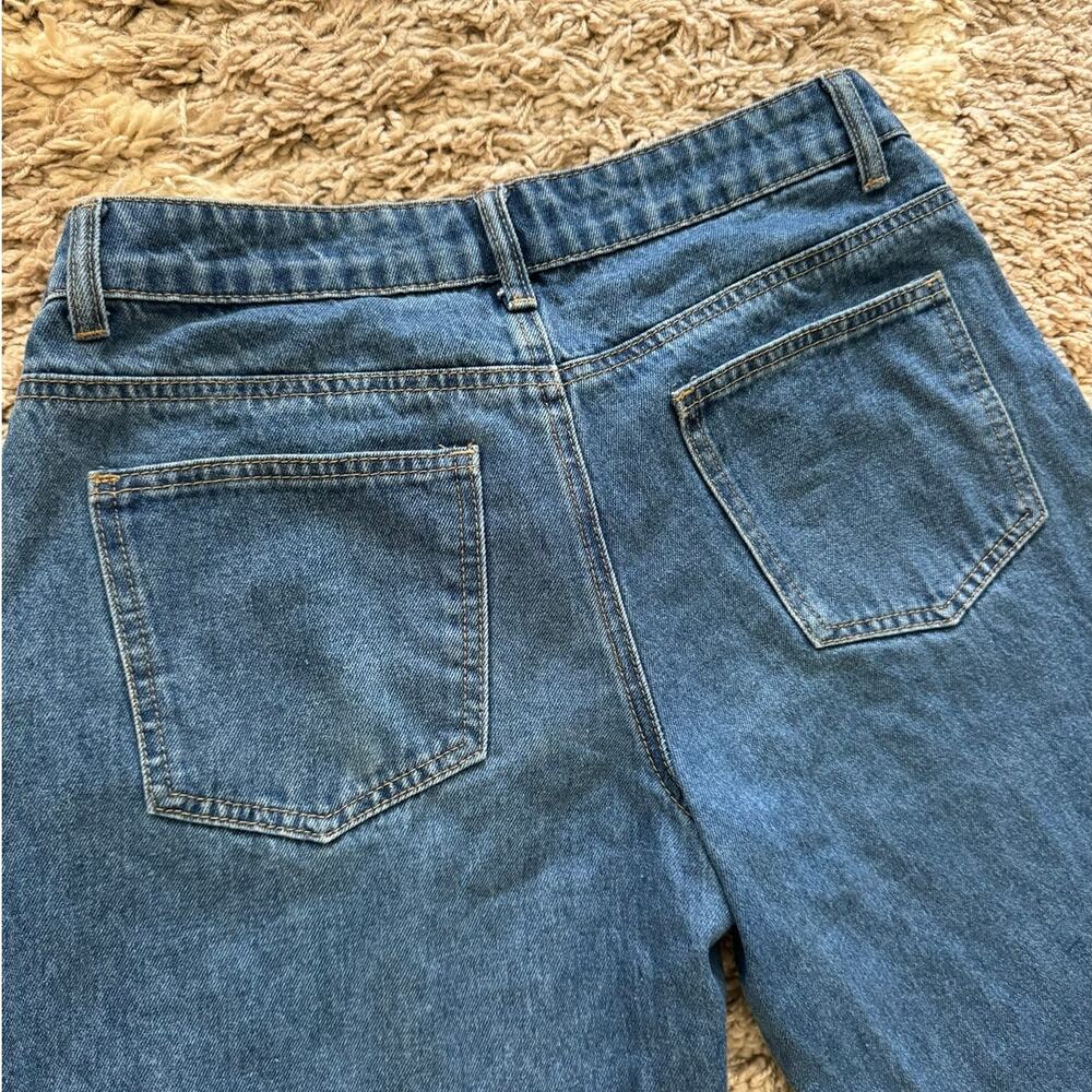 Y2K Edikted Dark Wash Jeans Women's Size Small Wide Leg Denim - Picture 5 of 6
